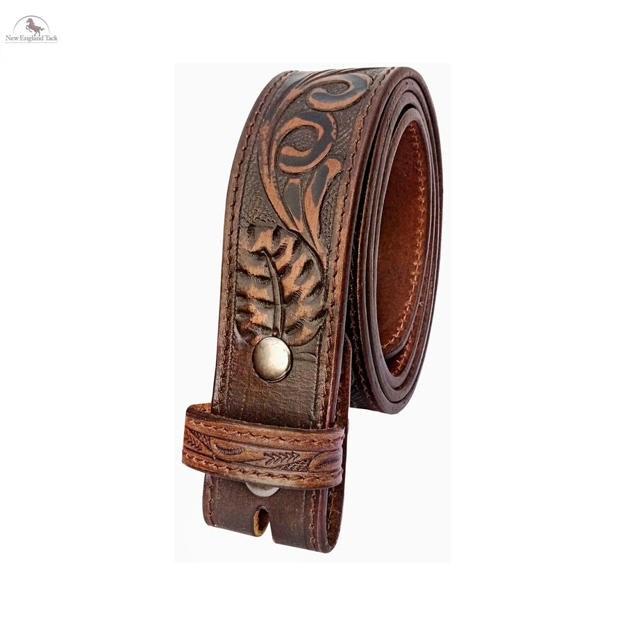 Resistance Full Grain Western Engraved Leather Belt Strap, 1-1/2" Wide Western Belt Leather Strap Floral Tooled Leather Belt Strap NewEngland Tack