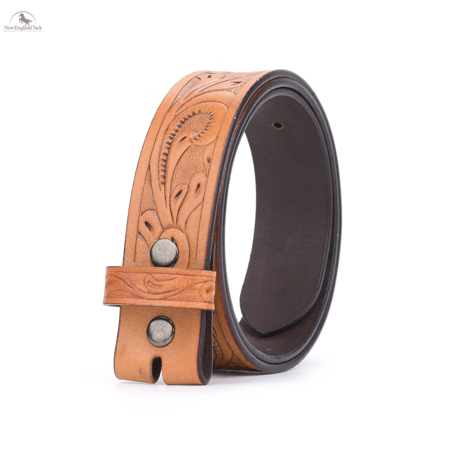 Resistance Full Grain Western Engraved Leather Belt Strap, 1-1/2" Wide Western Belt Leather Strap Floral Tooled Leather Belt Strap NewEngland Tack