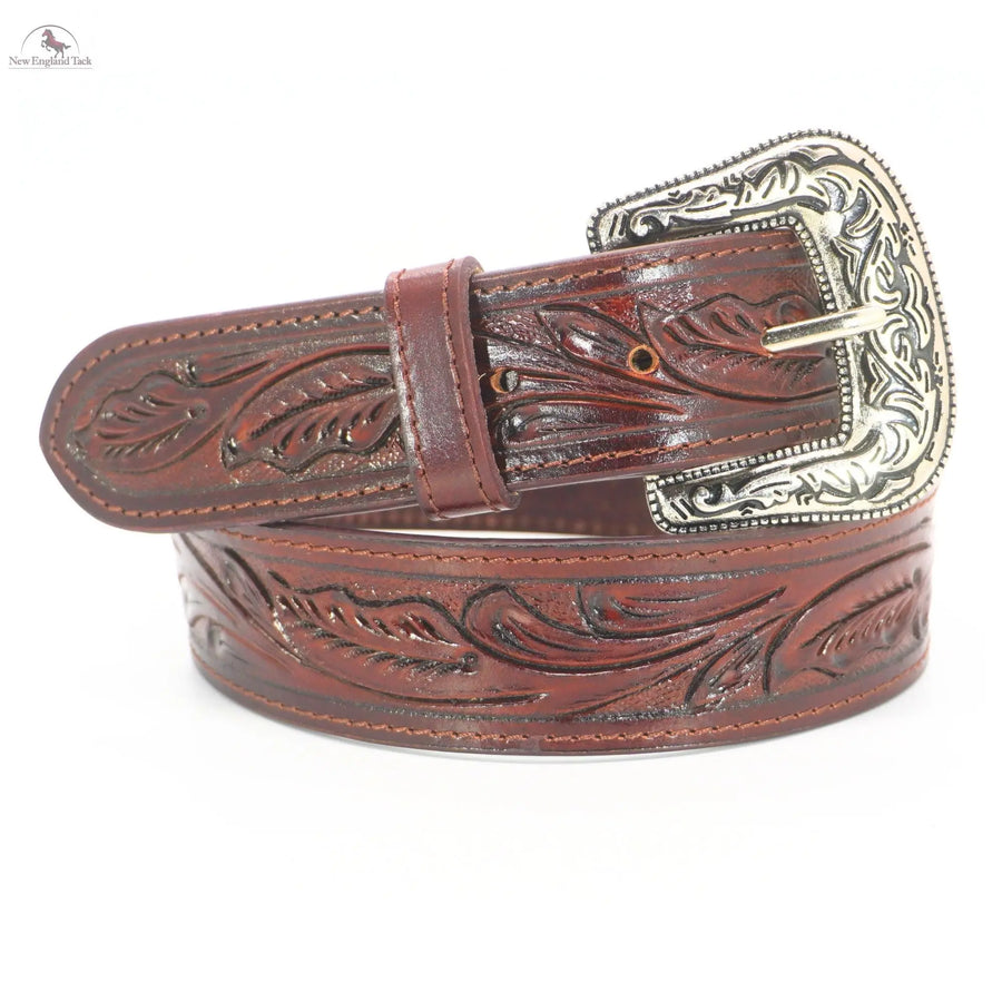 Resistance Classic Western Style Full Grain Leather Belt 1-1/2"(38mm) Wide- Comfortable Accessory With Free Buckle NewEngland Tack