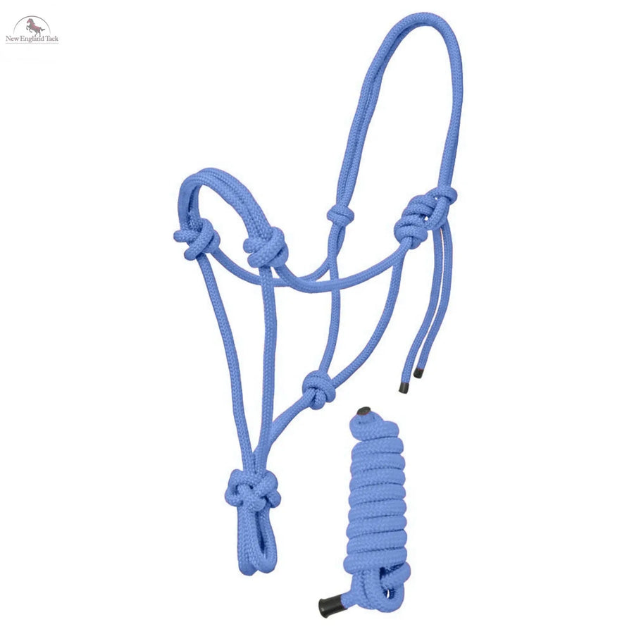 Resistance Plain Nylon Adjustable Rope Halter with Matching 6ft Lead