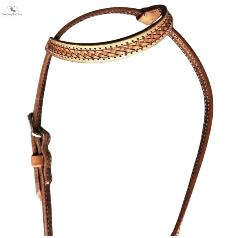 One Ear Headstall Western Horse Tack - Argentinean Leather NewEngland Tack