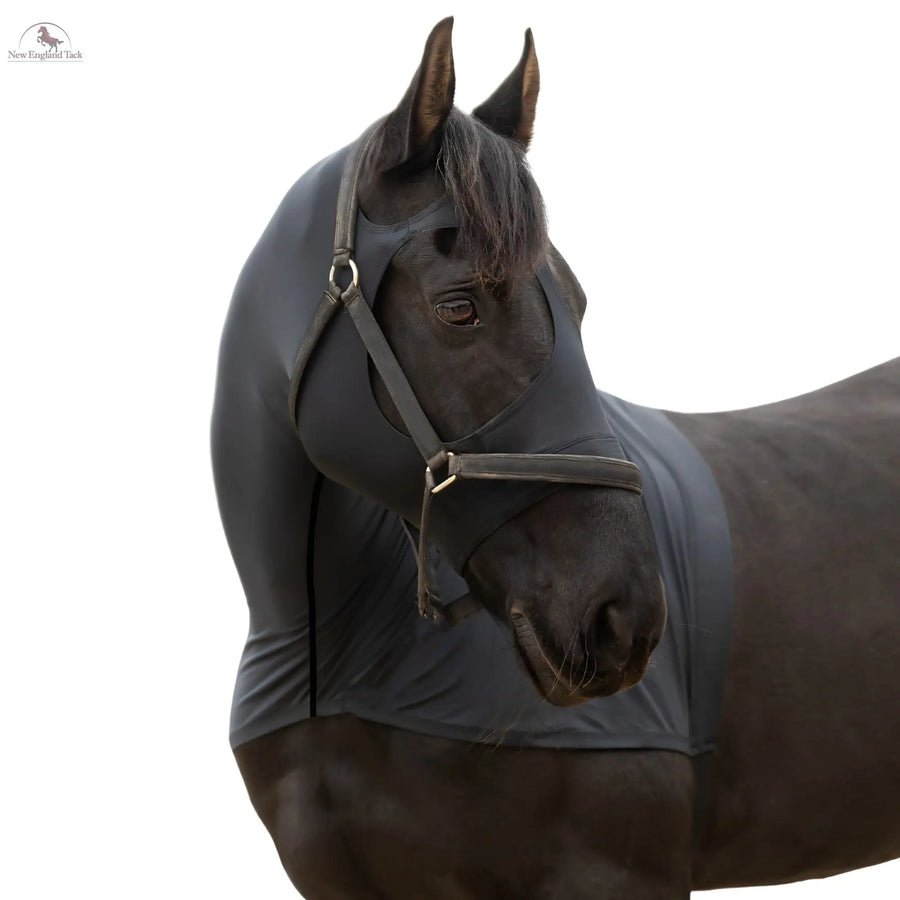 RESISTANCE Premium Horse Hood Full Zipper with Face w Forelock Saver - Lycra Material NewEngland Tack