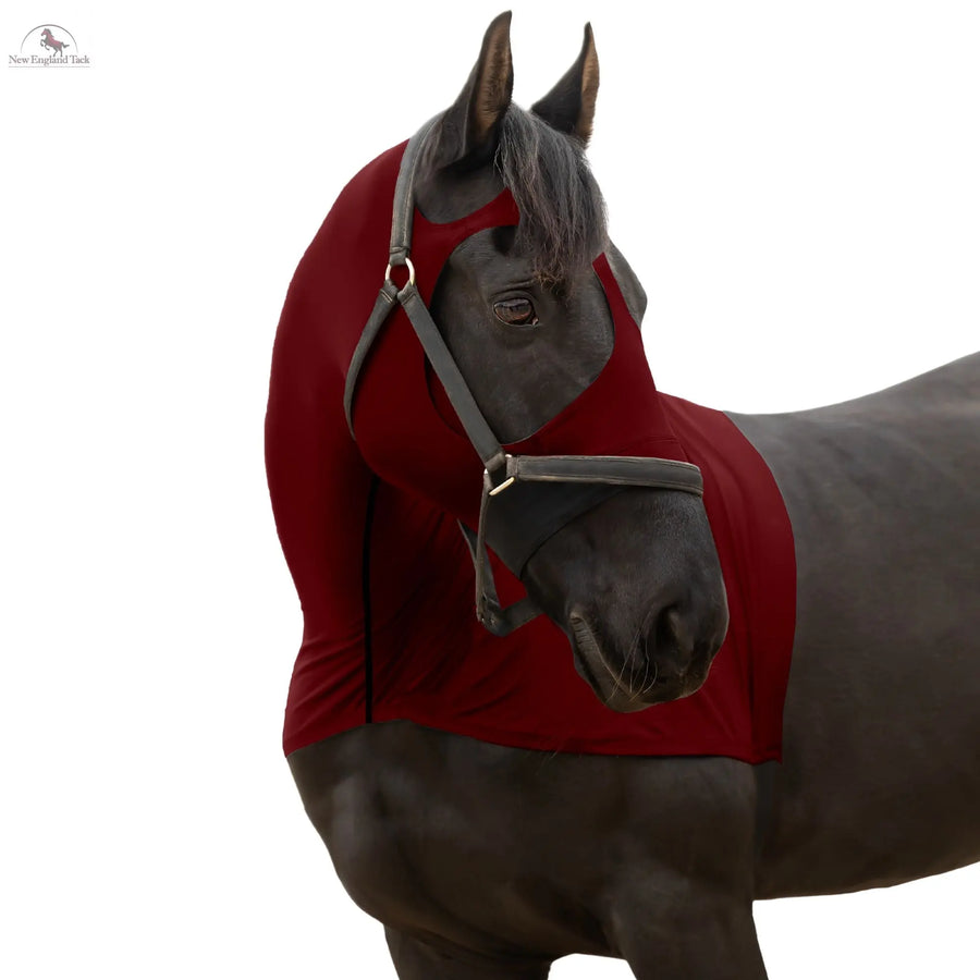 RESISTANCE Premium Horse Hood Full Zipper with Face w Forelock Saver - Lycra Material NewEngland Tack