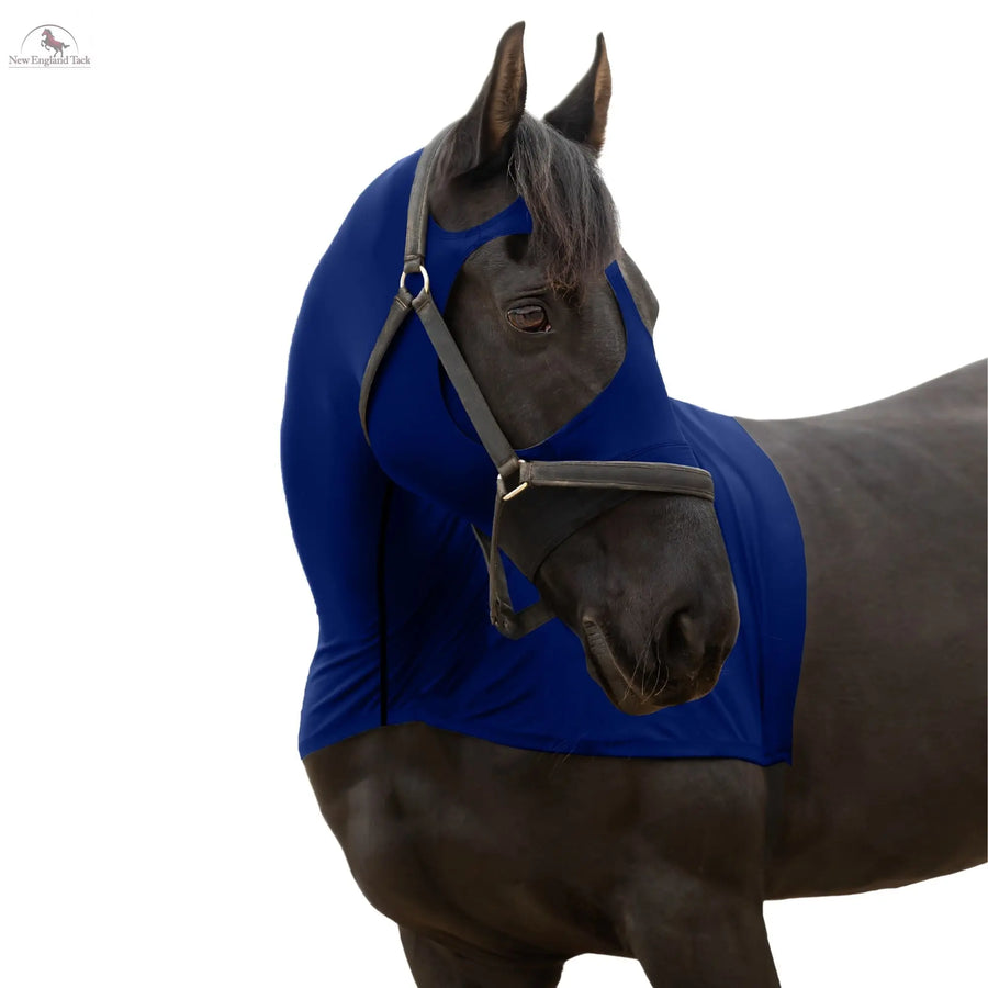 RESISTANCE Premium Horse Hood Full Zipper with Face w Forelock Saver - Lycra Material NewEngland Tack