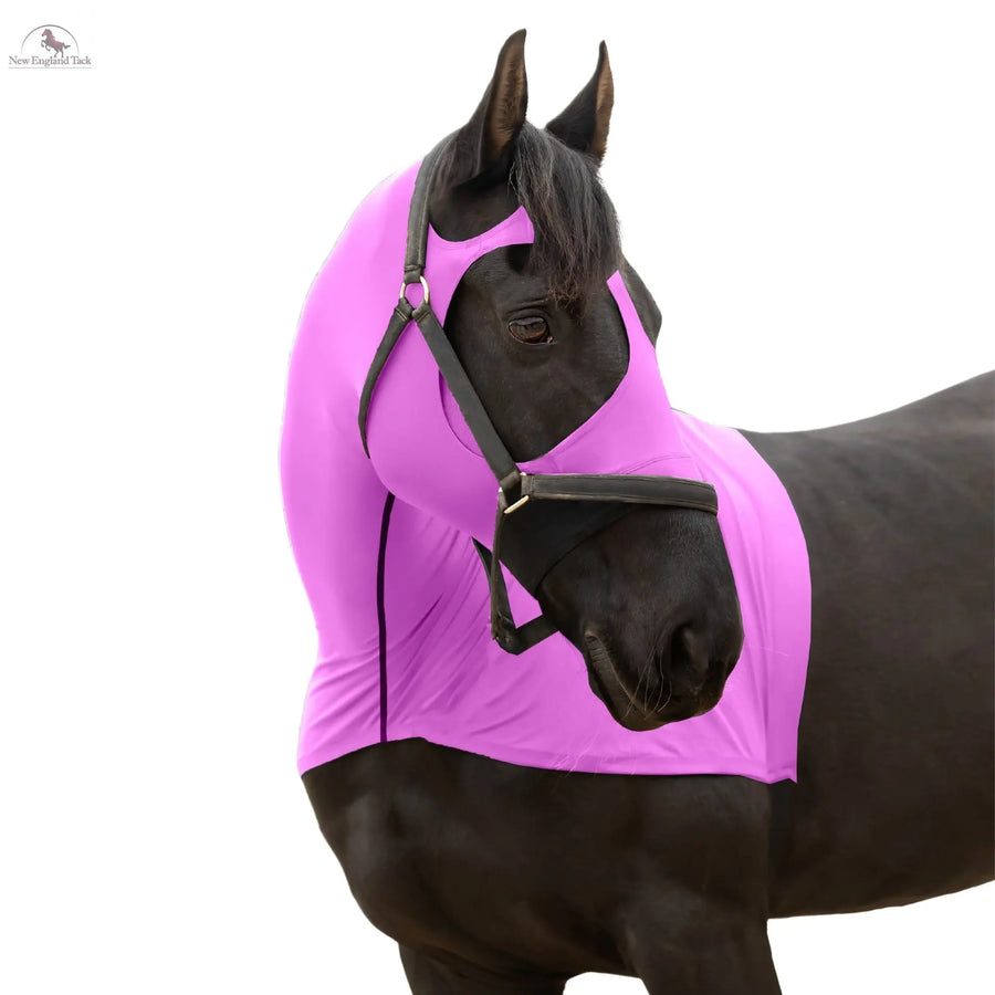 RESISTANCE Premium Horse Hood Full Zipper with Face w Forelock Saver - Lycra Material NewEngland Tack