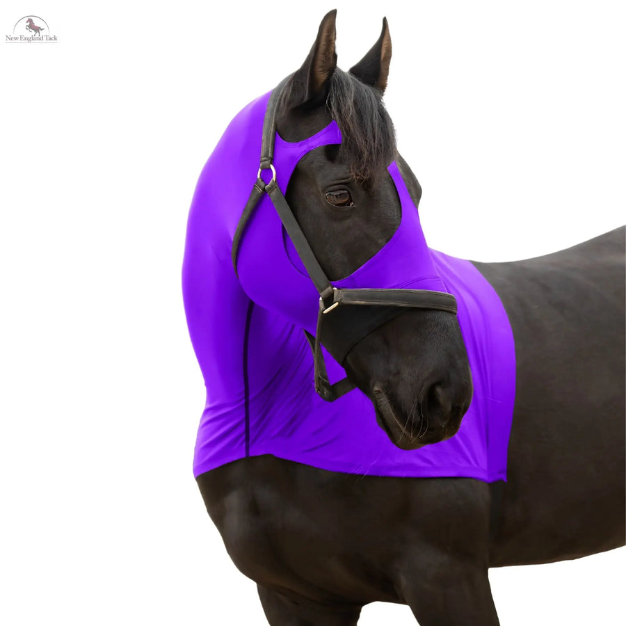 RESISTANCE Premium Horse Hood Full Zipper with Face w Forelock Saver - Lycra Material NewEngland Tack