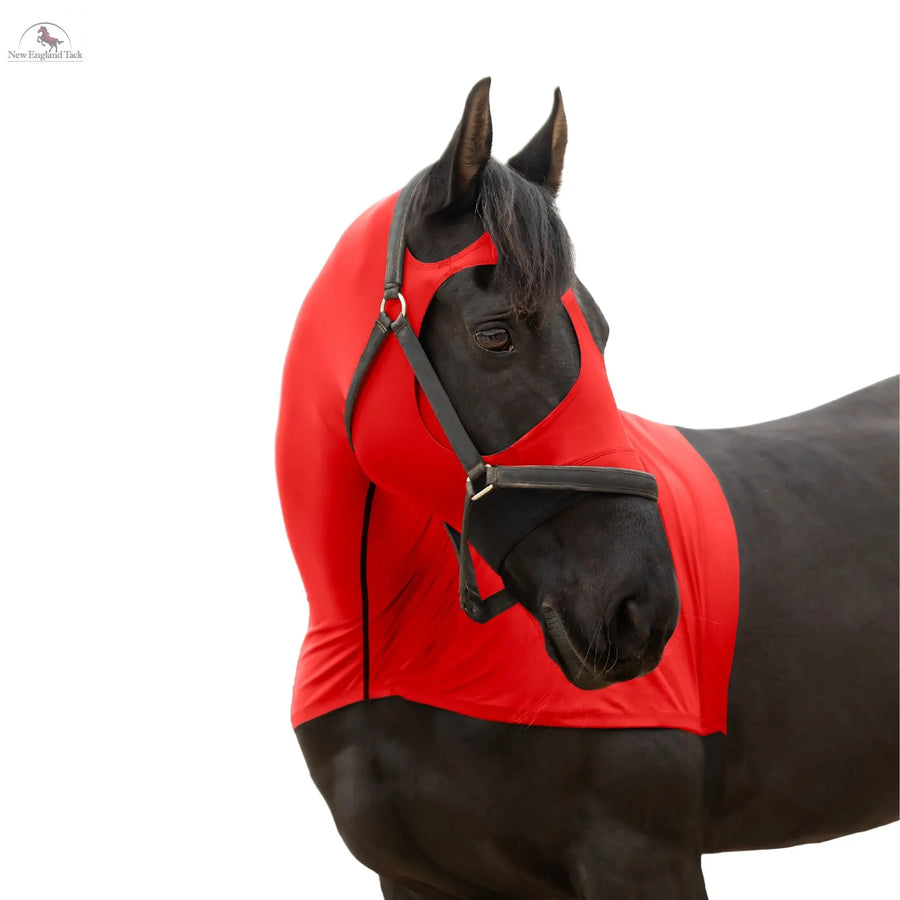 RESISTANCE Premium Horse Hood Full Zipper with Face w Forelock Saver - Lycra Material NewEngland Tack