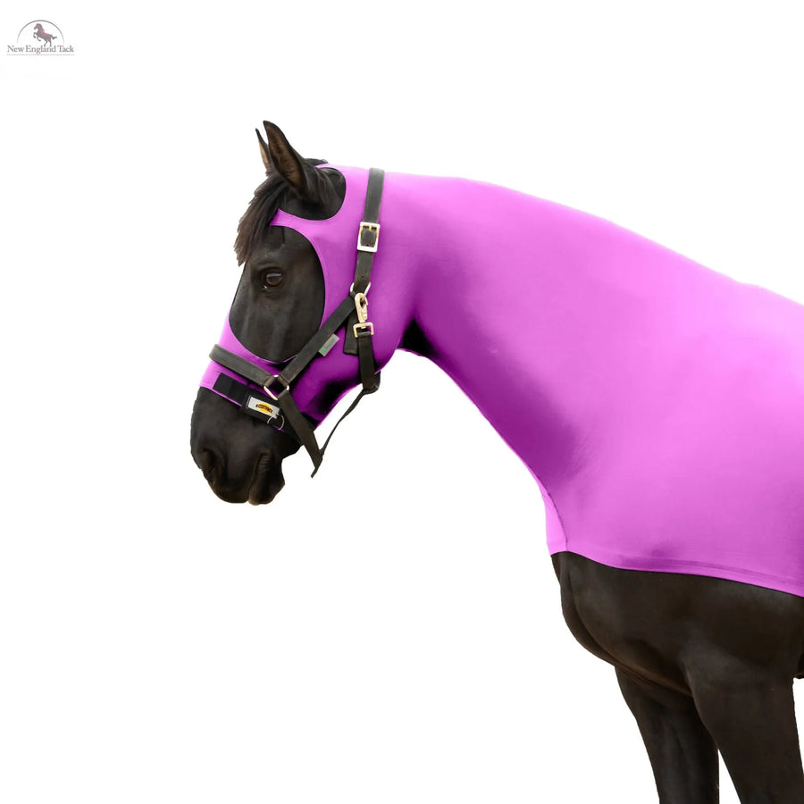 RESISTANCE Premium Horse Hood Pullon with Face w Forelock Saver - Lycra Material NewEngland Tack