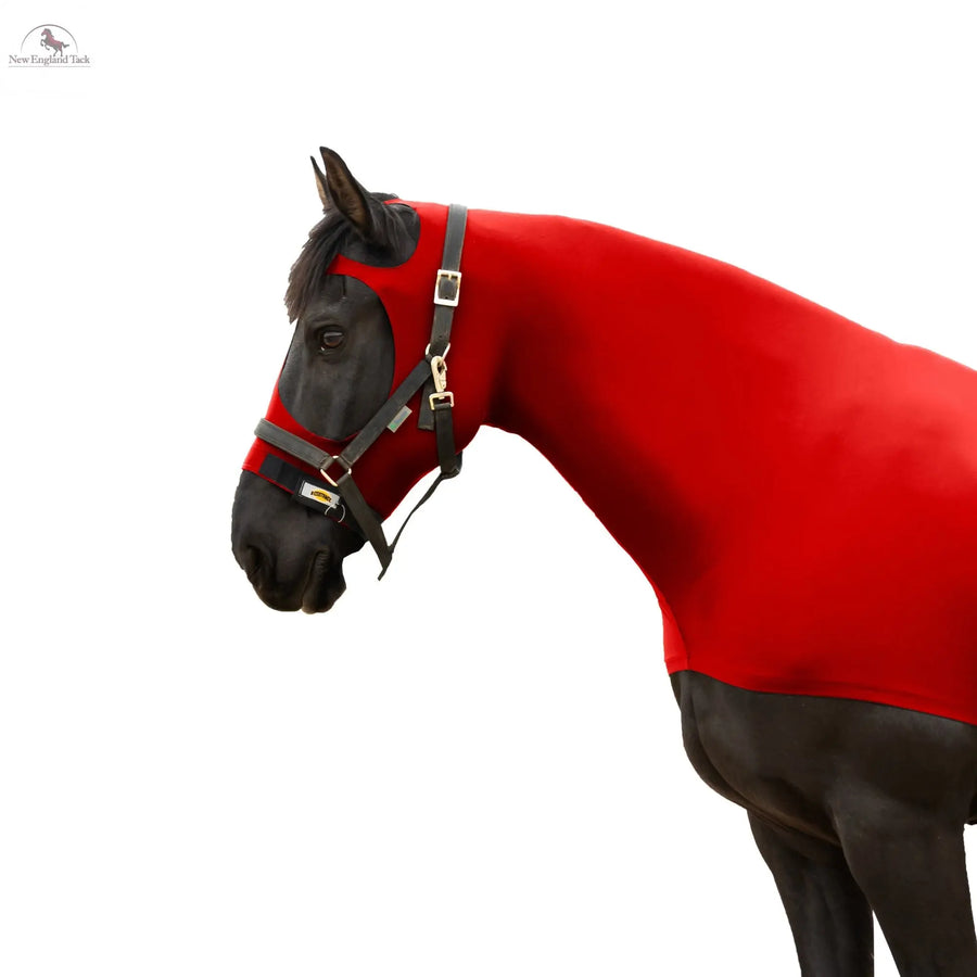 RESISTANCE Premium Horse Hood Pullon with Face w Forelock Saver - Lycra Material NewEngland Tack