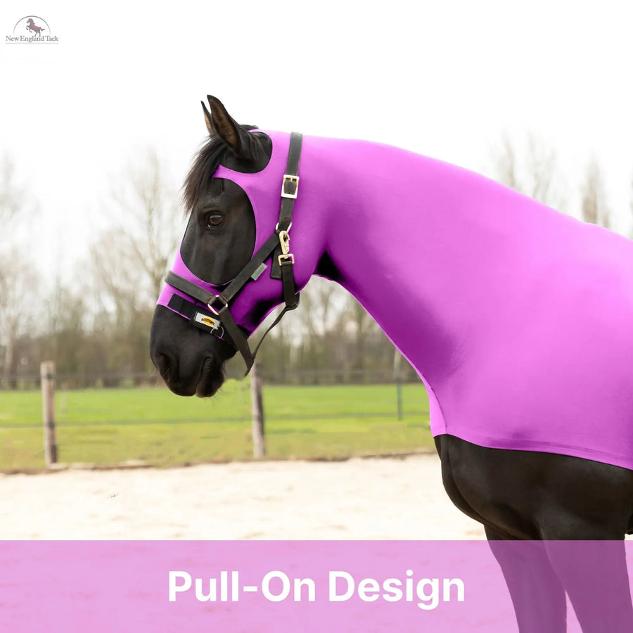 RESISTANCE Premium Horse Hood Pullon with Face w Forelock Saver - Lycra Material NewEngland Tack