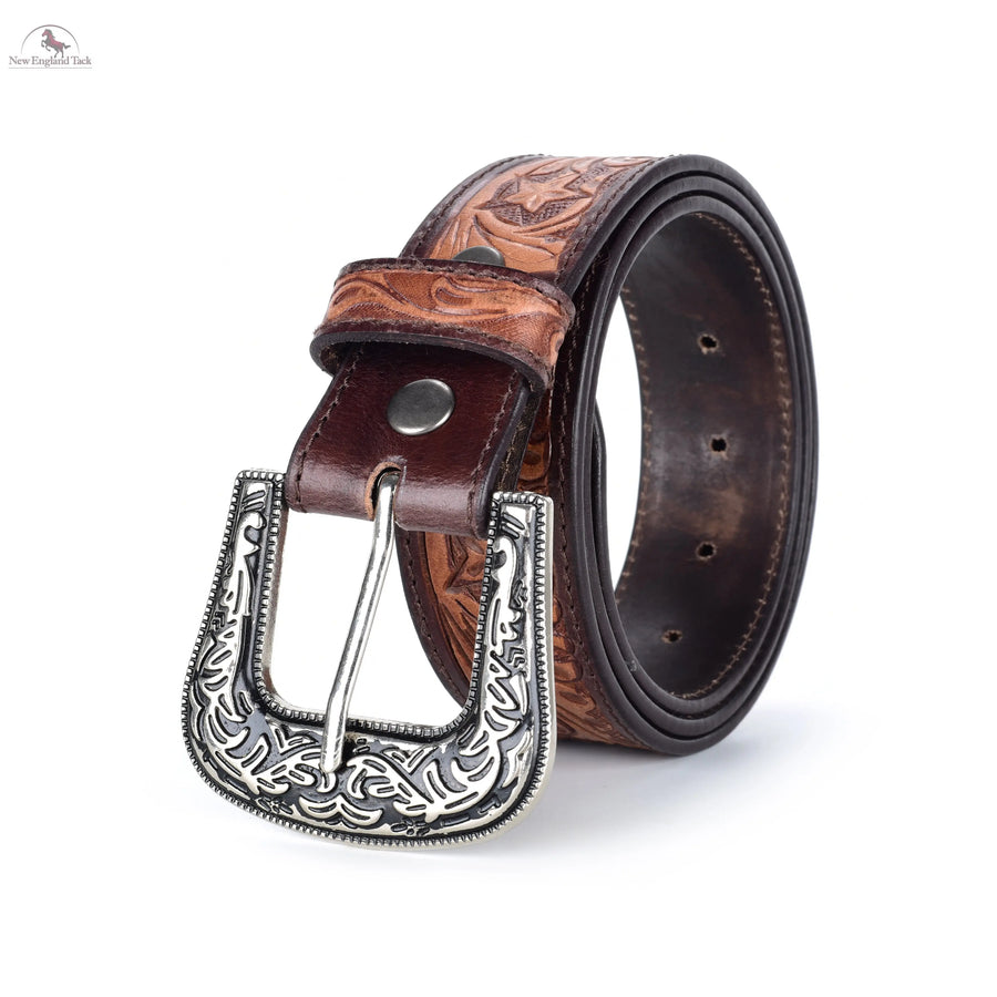 RESISTANCE Western Cowboy Cowgirl Belts For Women With Big Buckle, Plus Size Women's Brown Western Belt NewEngland Tack