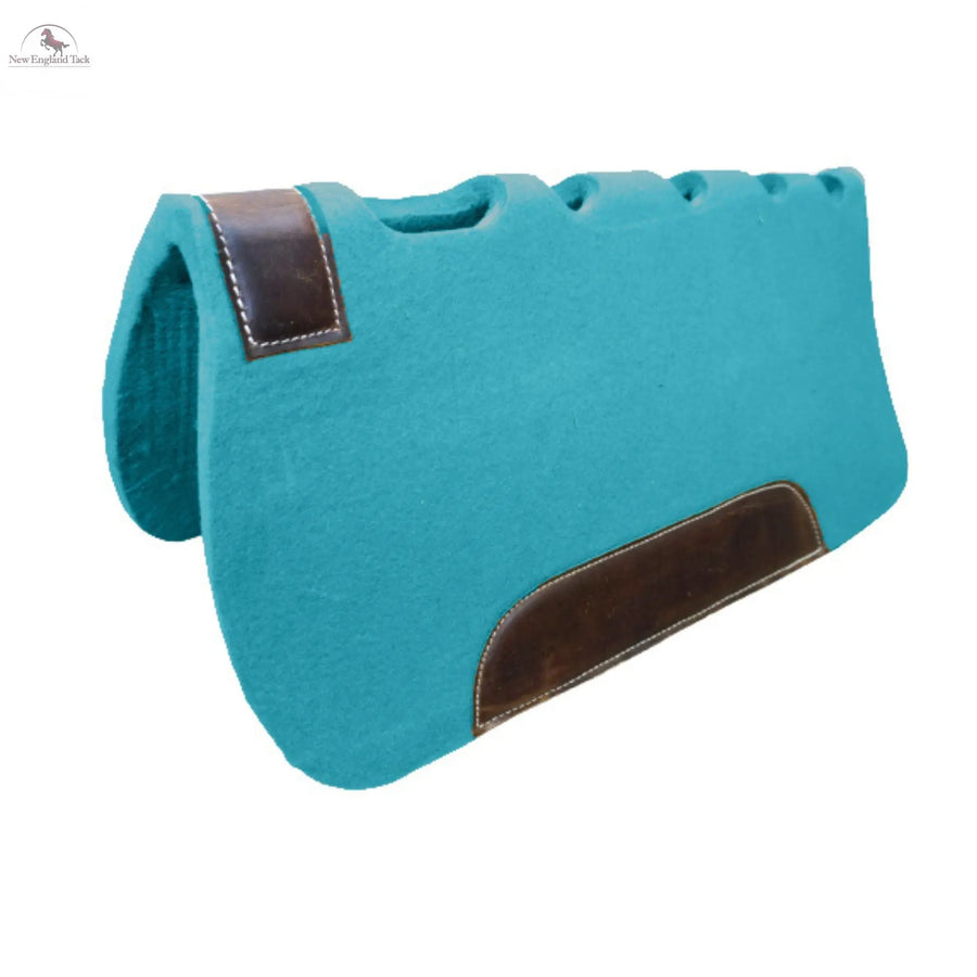 Resistance 31"x32" Handmade Premium Quality Synthetic Felt Cut-Back Pad with Vent Holes Western Cutter Style Saddle Pad for Horse Riding | Available in 1.5" Thickness Newenglandtack