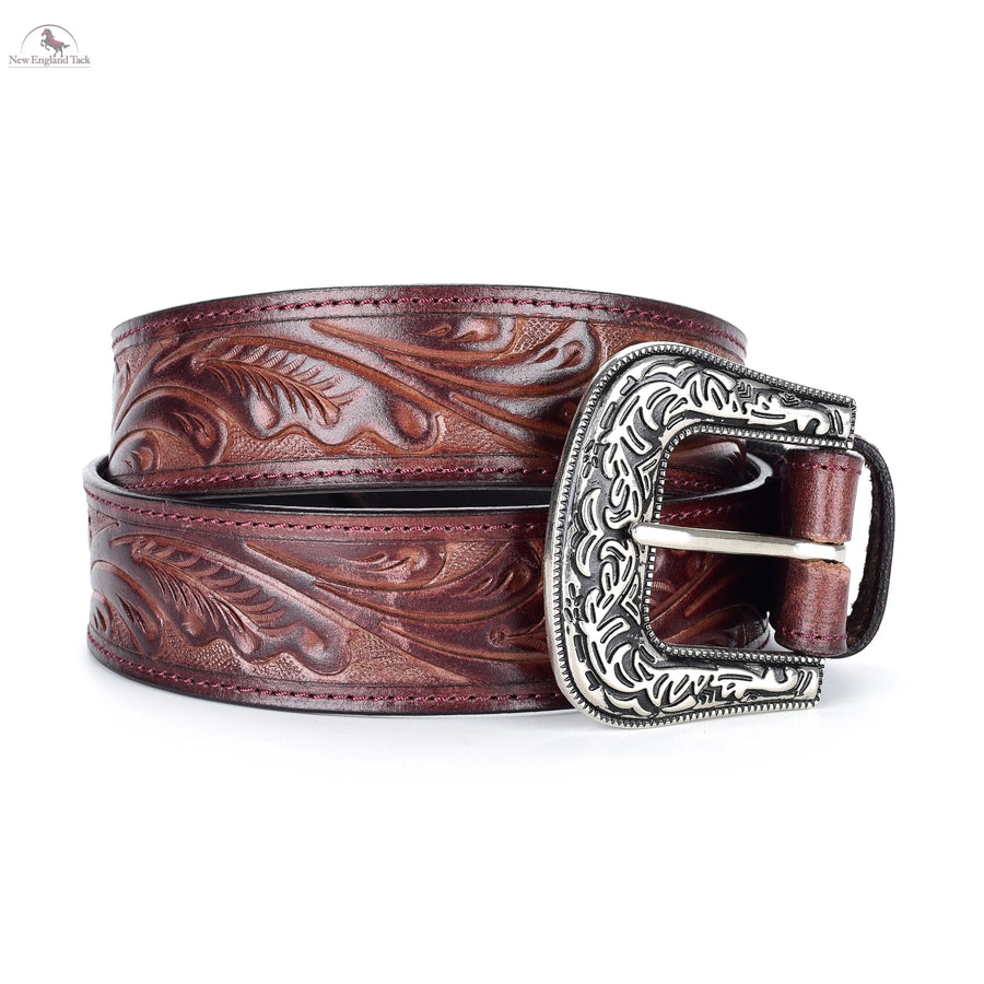 Resistance Classic Western Style Full Grain Leather Belt 1-1/2"(38mm) Wide- Comfortable Accessory With Free Buckle NewEngland Tack