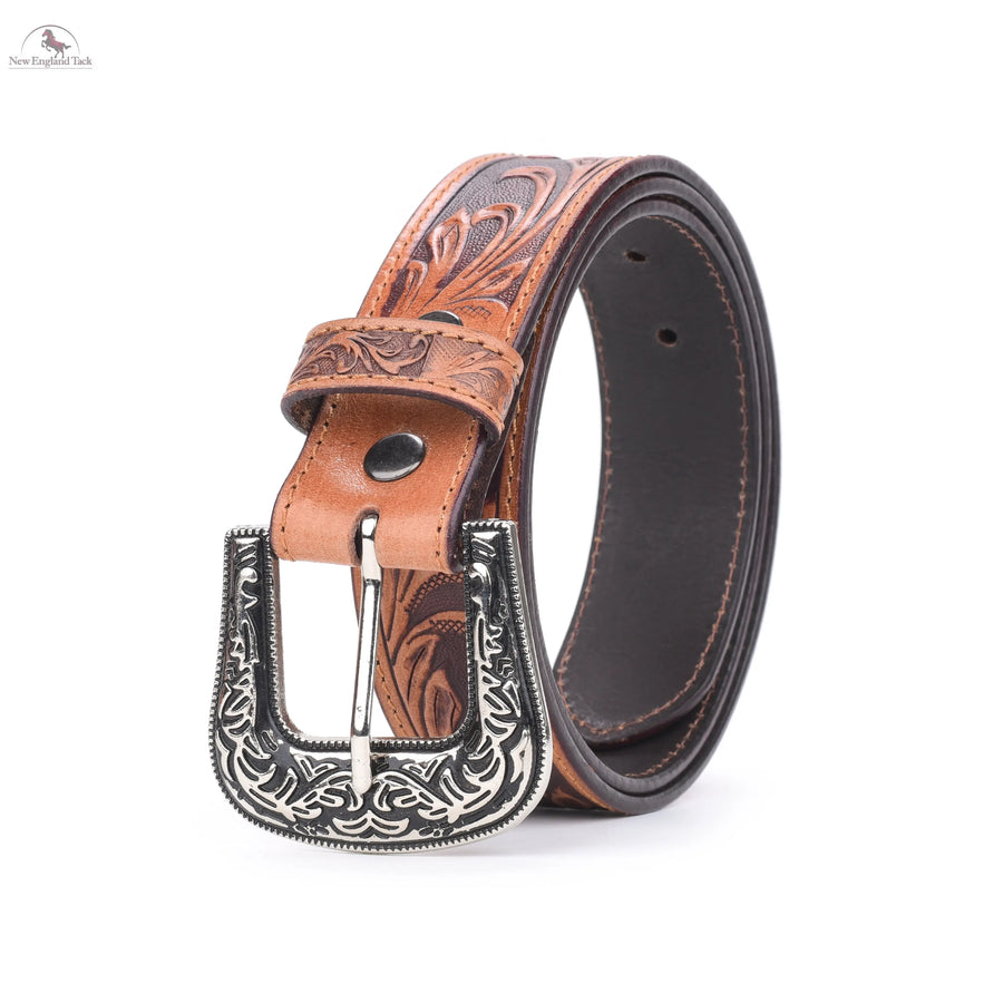 Resistance Cowboy Buckle Belt For Men | 1.5" Wide Western Belt Leather Strap | Western Belt for Jeans NewEngland Tack