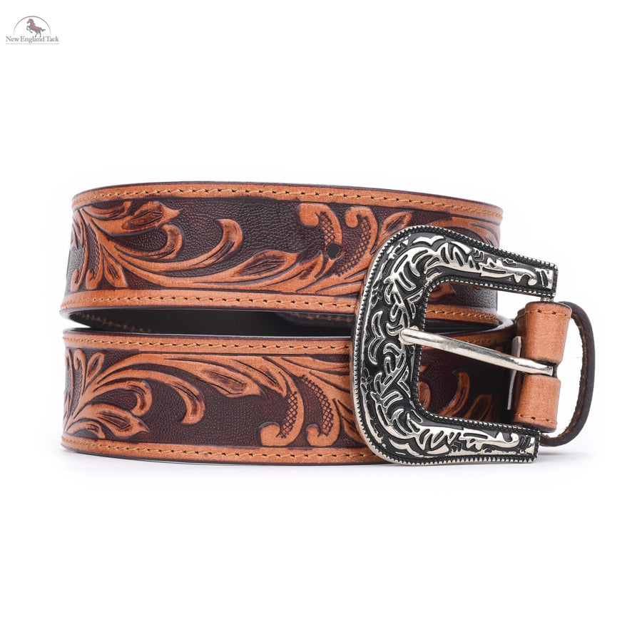 Resistance Cowboy Buckle Belt For Men | 1.5" Wide Western Belt Leather Strap | Western Belt for Jeans NewEngland Tack