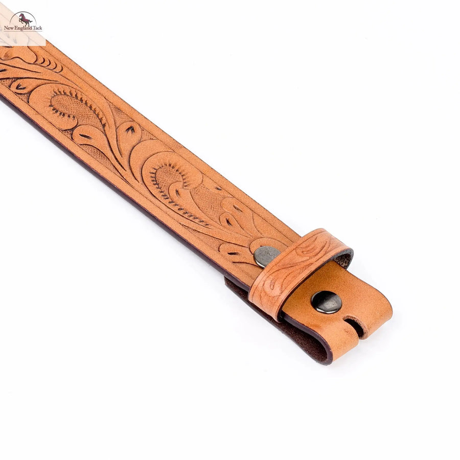 Resistance Full Grain Western Engraved Leather Belt Strap, 1-1/2" Wide Western Belt Leather Strap Floral Tooled Leather Belt Strap NewEngland Tack