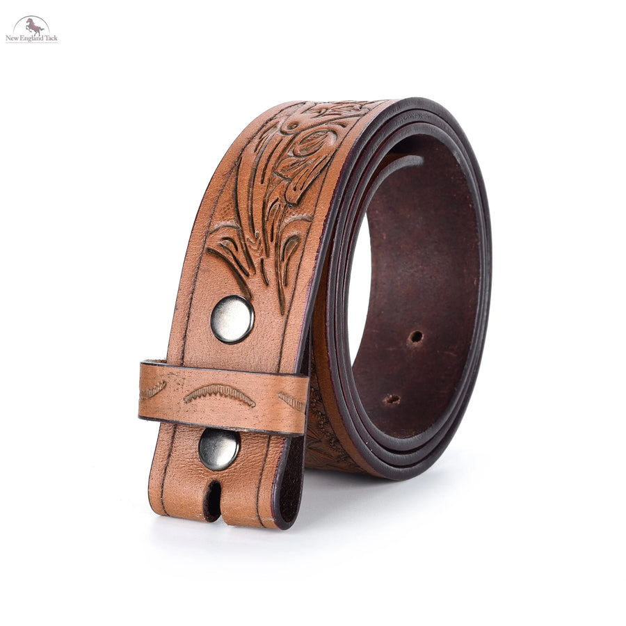 Resistance Floral Tea Brown Women's Cowgirl Cowboy Country Belt  With Floral Embossed Silver Buckle NewEngland Tack