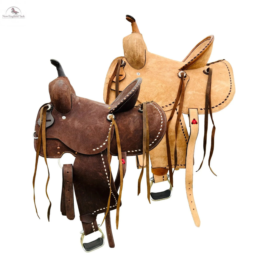 Resistance Kids Western Saddle Leather Horse Ranch Saddle 10" to 13" NewEngland Tack