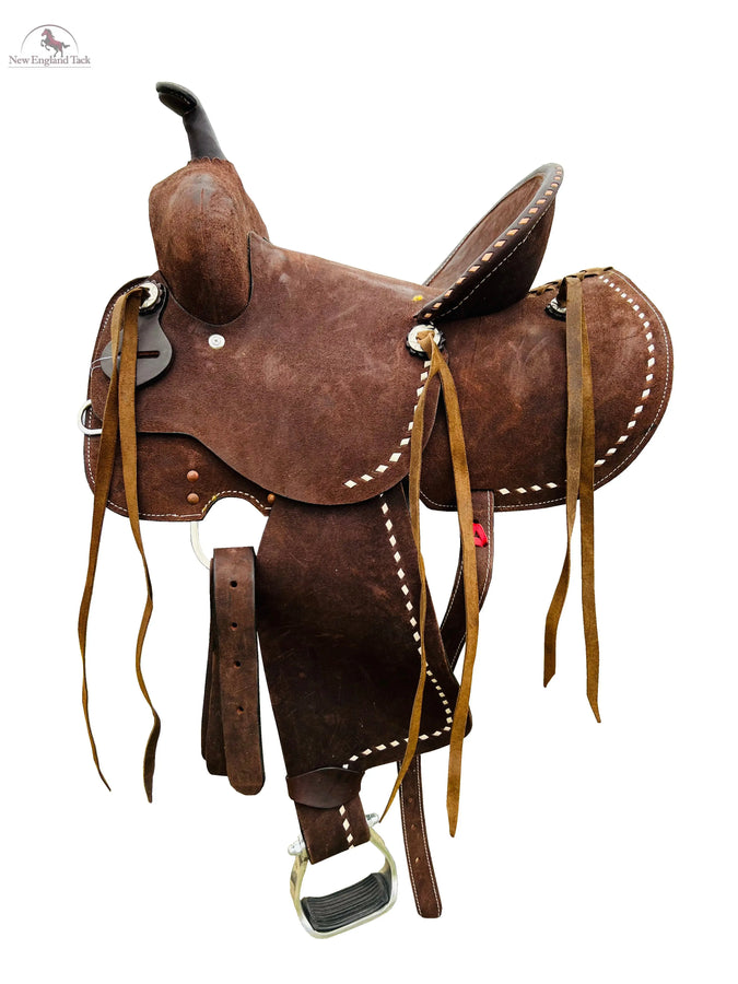 Resistance Kids Western Saddle Leather Horse Ranch Saddle 10" to 13" NewEngland Tack