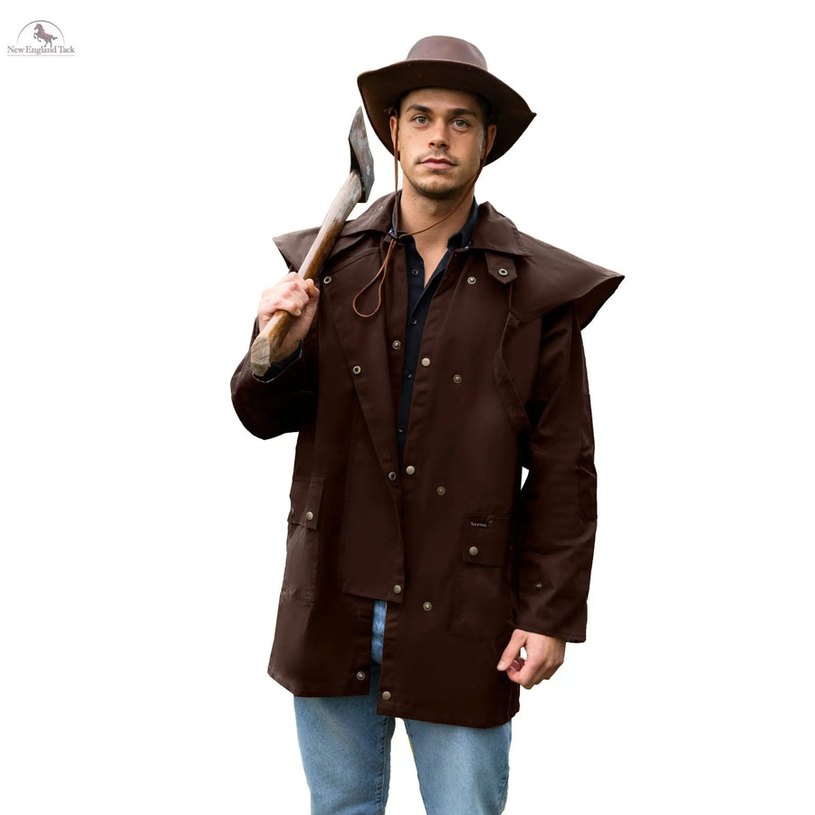 Resistance Oilskin Cotton Western Short Duster Jacket NewEngland Tack