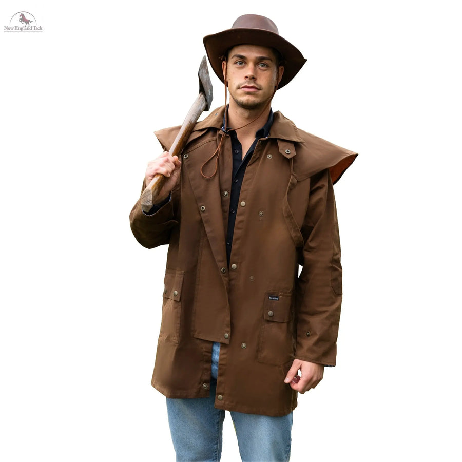 Resistance Oilskin Cotton Western Short Duster Jacket NewEngland Tack