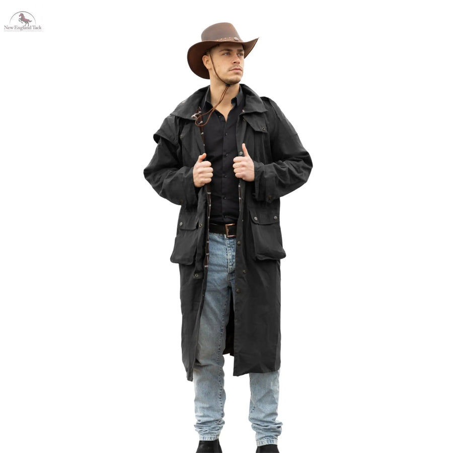 Resistance Premium Waterproof Oilskin Long Duster Coat NewEngland Tack