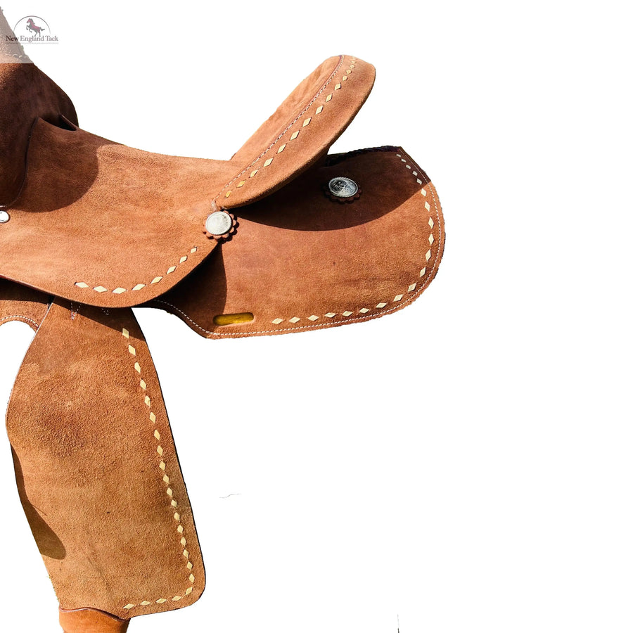 Resistance Roughout Barrel Western Saddle with Buckstitch Midwest Equestrian Supply