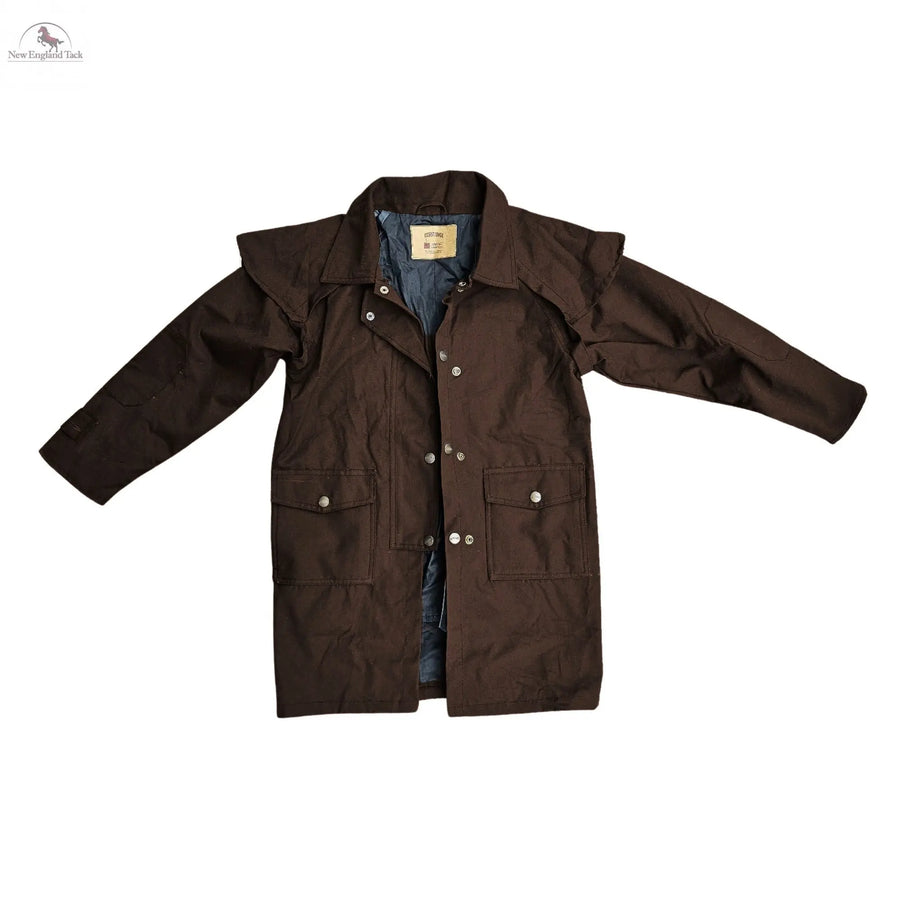 RESISTANCE Oilskin Cotton Western Short Duster Jacket