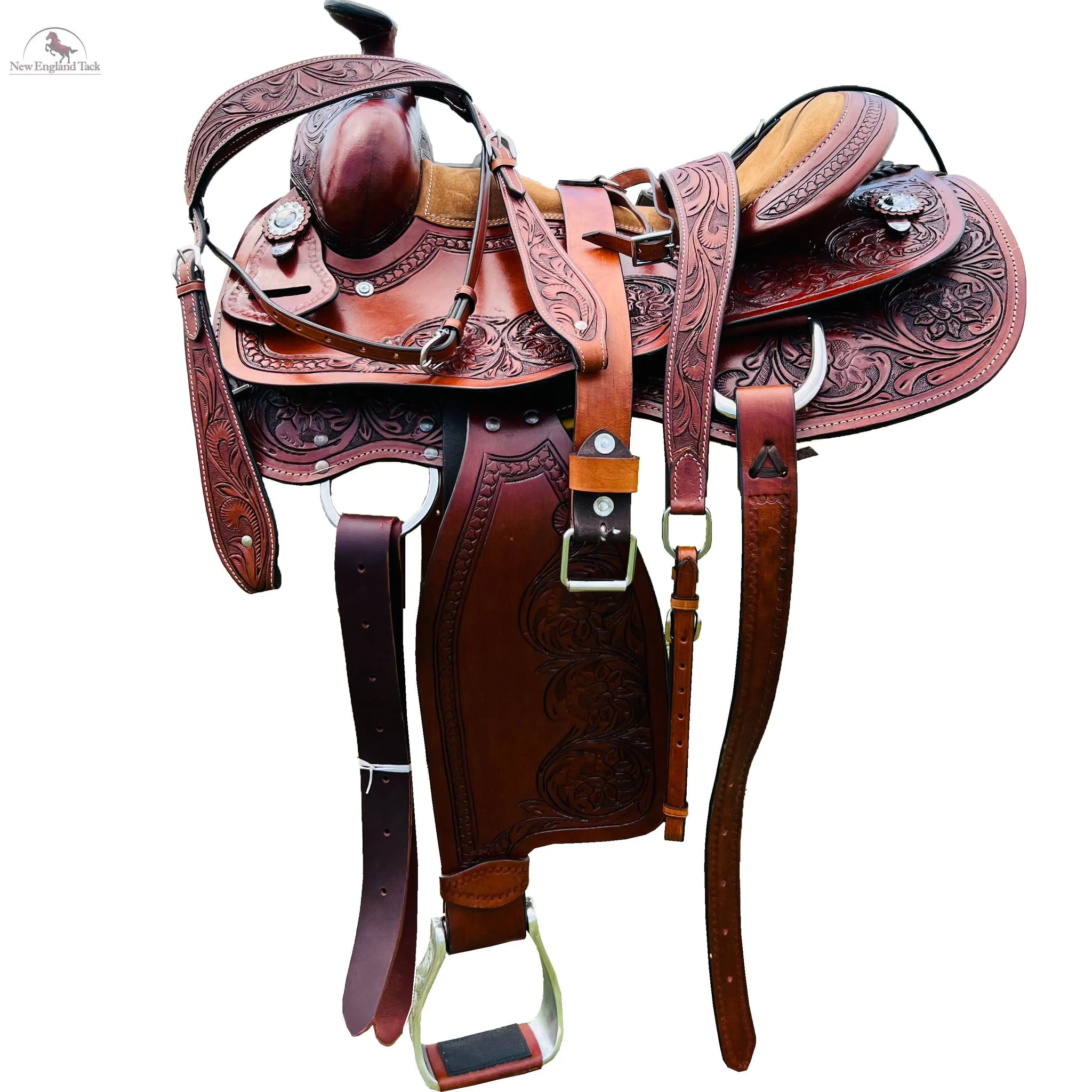 Resistance Western Horse Pleasure Saddle - Genuine Leather 15