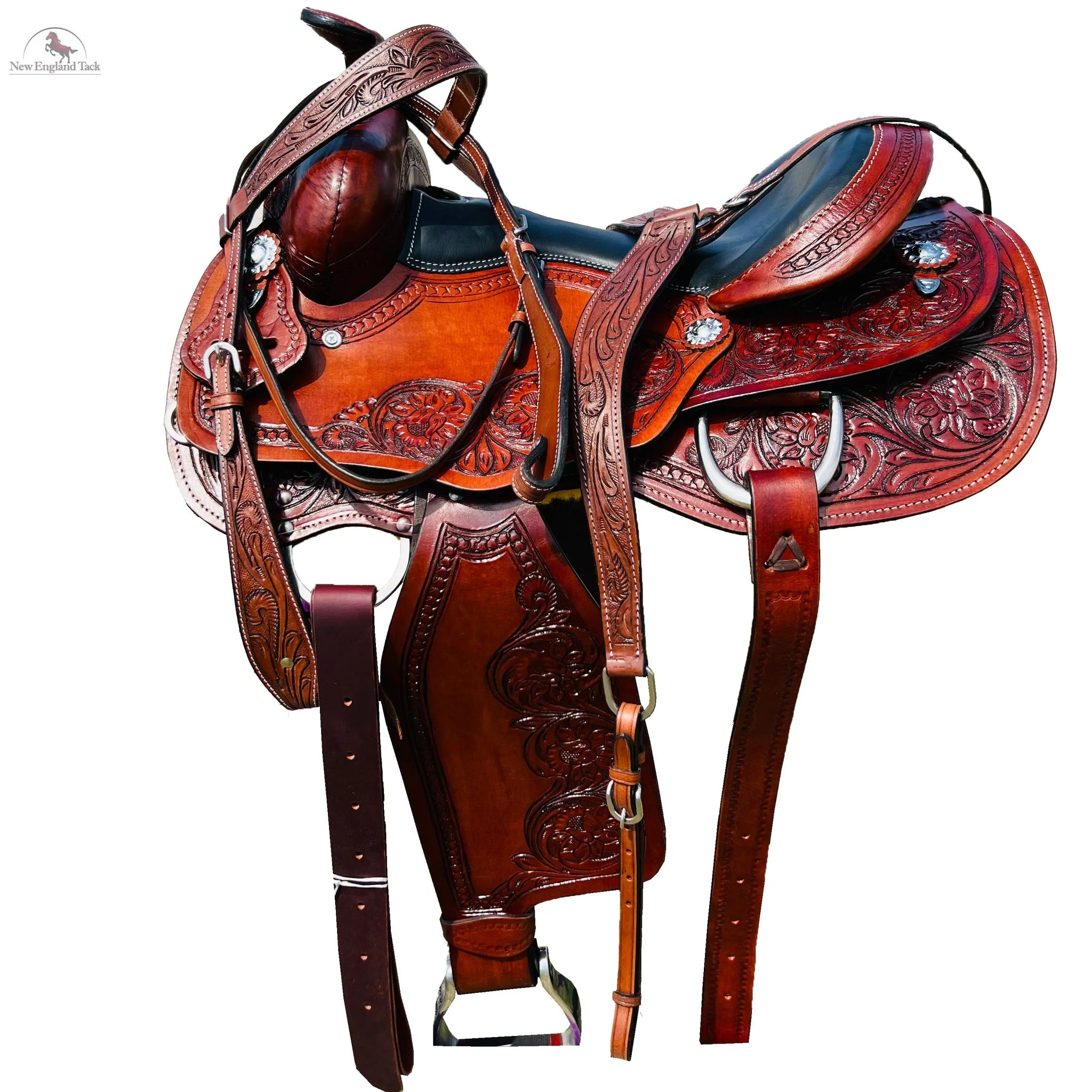 Resistance Western Horse Pleasure Saddle - Genuine Leather 15