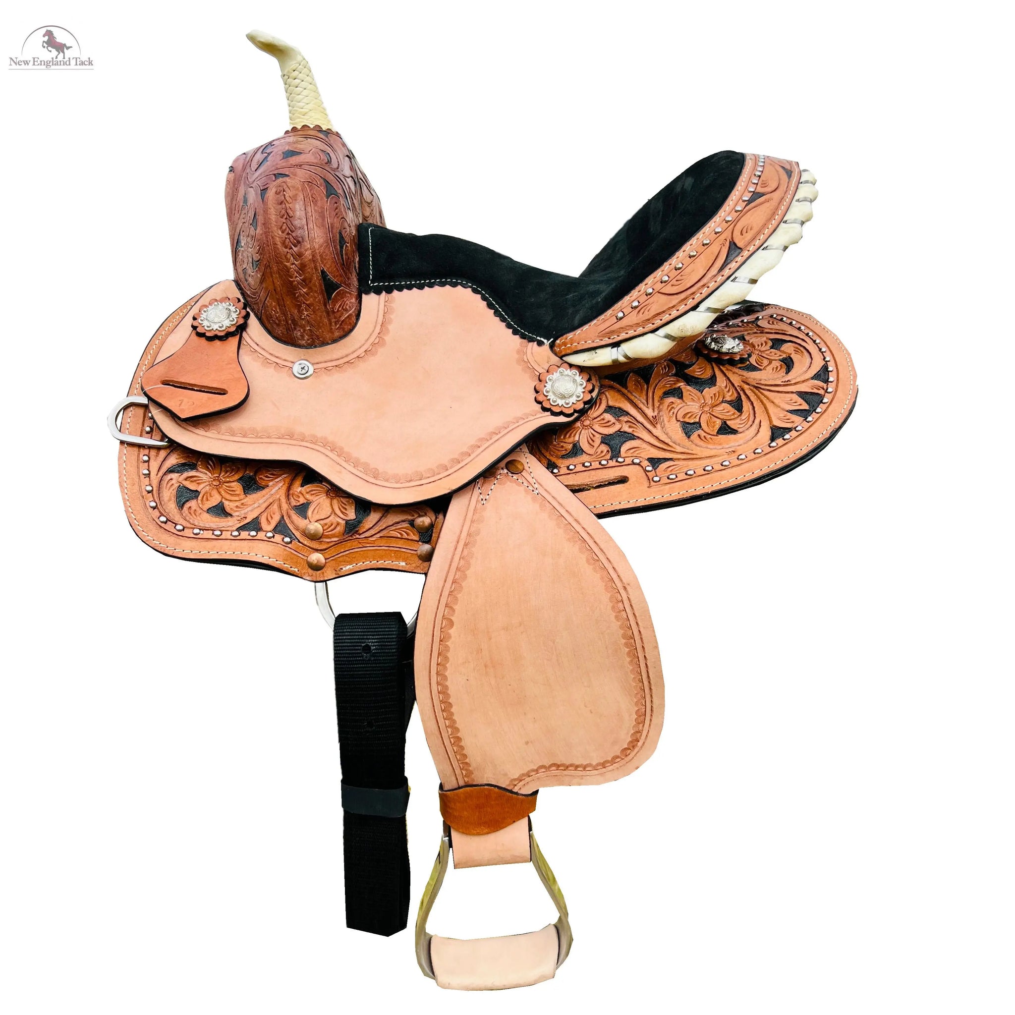 Western Horse Saddle-Barrel Trail Youth-Kids Leather 10